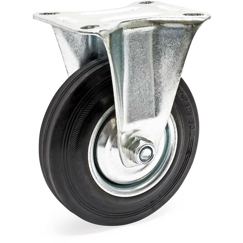Image of Xpotool - Ruota fissa 125mm max 100kg Rotella gomma piena cerchio in metallo