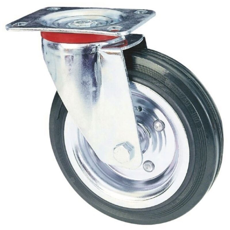 Ruota Girevole per Carrelli Art.80 mm.125-Piastra mm.100X85