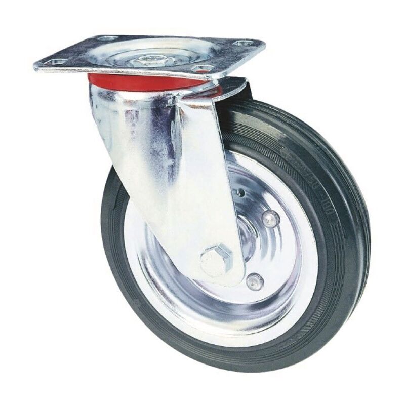 Ruota Girevole per Carrelli Art.80 mm.125-Piastra mm.100X85