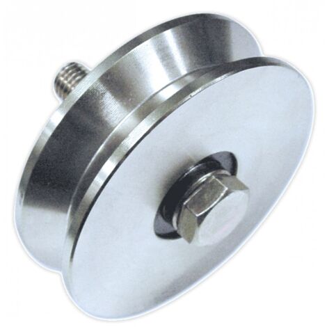 Ruota Gola a V Doppio Cuscinetto per Cancelli   100 mm spessore 30 mm Fc 305 1PZ