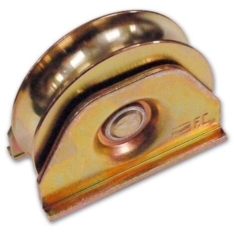 Ruota Gola ad U per Cancelli   80 mm Spessore 20 mm Piastra 39x85 mm Fc 332