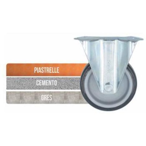Ruota Gomma Termoplastica Fissa Mm.80