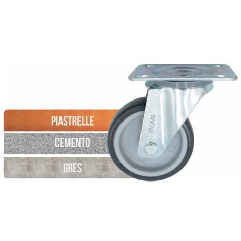 Ruota Gomma Termoplastica Girevole Mm.100
