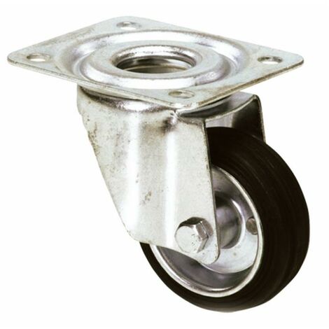 Ruota gommata 125x37mm supporto girevole