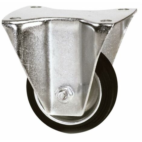Ruota gommata 80x25mm supporto fisso