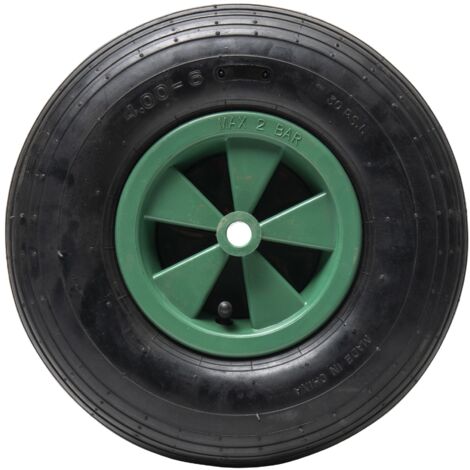 Ruota gonfiabile verde WERKA PRO  325x85  Foro 16mm