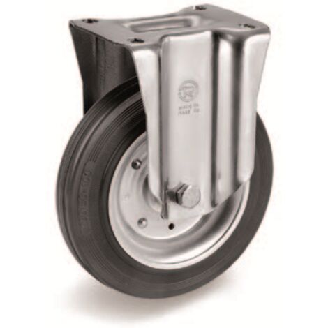 RUOTA IN GOMMA SUPPORTO FISSO NL 180 DAN 160X40 MM