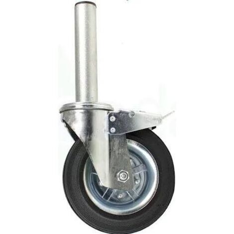 RUOTA IN GOMMA X PONT. mm.200 L.190 CON FRENO