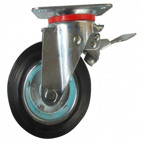 RUOTA INDUSTR. GIREV. D.200 C/FRENO EXPORT