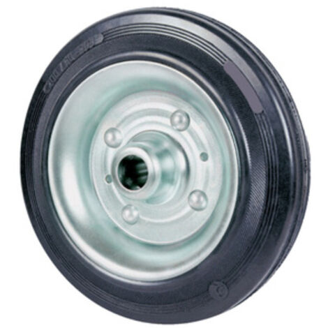 Ruota industriale 8 cm in gomma con cuscinetti