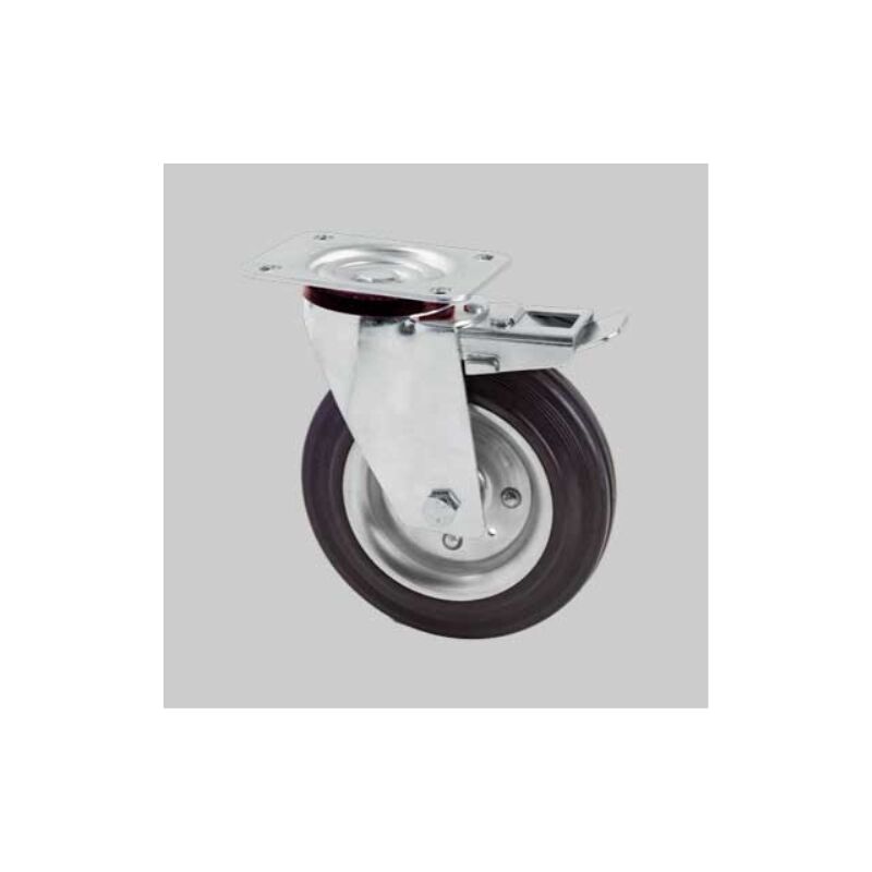 Ruota industriale girevole ideal star c/freno 200