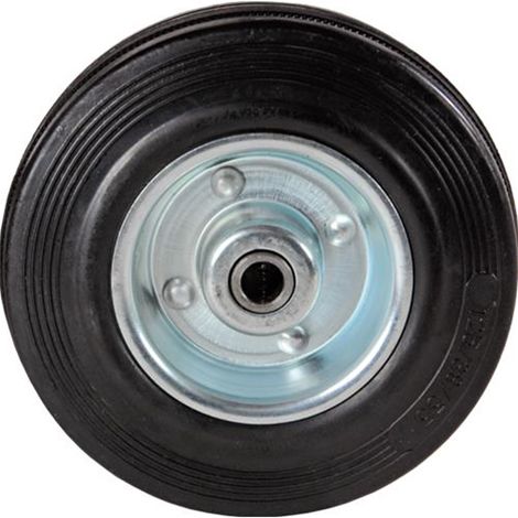 Ruota Industriale Gomma Sciolta   200 mm con Boccola Maurer   Asse 14mm Portata 180 Kg mm 200 - asse   14 mm