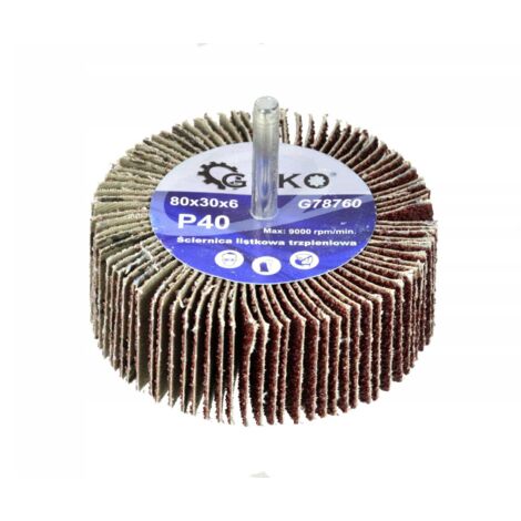 Ruota lamellare con gambo 80x30X6 P40