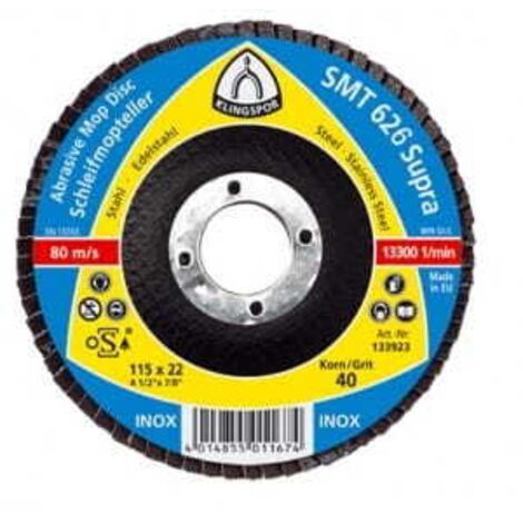 RUOTA LAMELLARE CONVESSA KLINGSPOR SMT626 SUPRA 125mm gr. 40