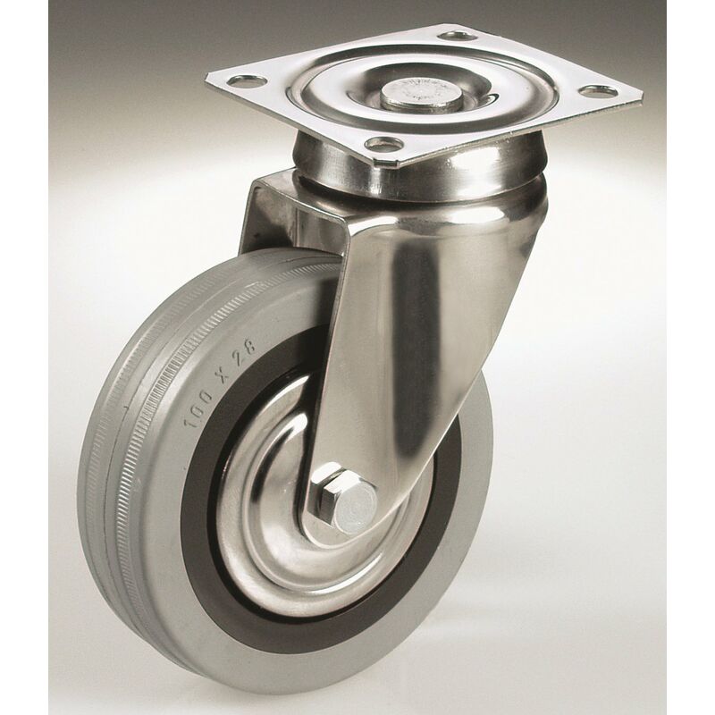 Image of Cebora - ruota nucleo polimero termoplastico anello in gomma ruote girevoli fisse freno ruota girevole Ø80