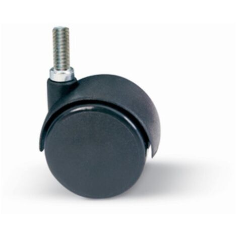 RUOTA NYLON GEMELLARE D 30 MM PERNO 8MAX12 MM