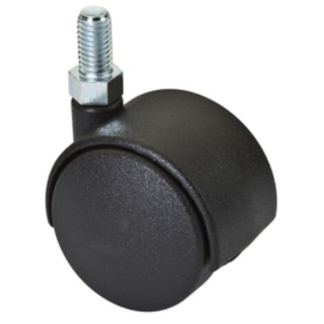 RUOTA NYLON GEMELLARE D 40 MM PERNO 6MAX10 MONT