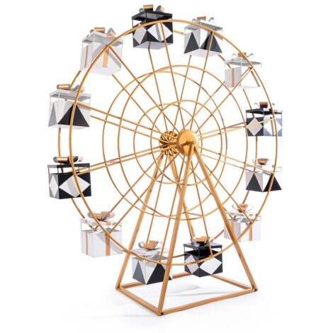 Ruota panoramica in metallo con regali decorazione 178 cm -Rosso-Verde