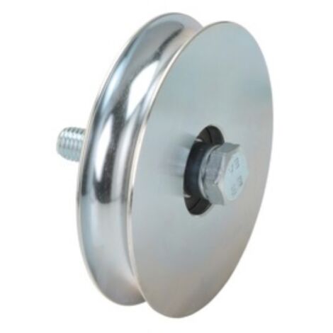 ruota per cancello cancelli con bullone 1 cuscinetto   80 mm gola tonda