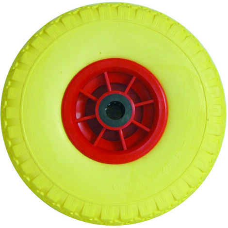 Ruota Per Carrello Pu Piena Mm.260 Cerchio In Plastica - ø mm.260x85 foro mm.20 con cuscinetti