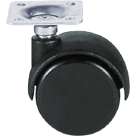 RUOTA PER MOBILI DOPPIA Ã¸ 50 pz 4 - piastra mm 36 x 36