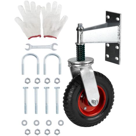 Ruota per porta da 20 cm (8 pollici), rullo per porta in gomma girevole a 360 gradi per porte in legno e metallo, capacità 226 kg