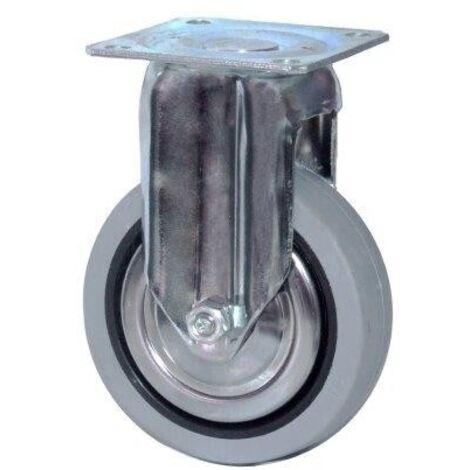 Ruota piroettante in gomma piastra 60x60 fiss diametro 80 - masidef