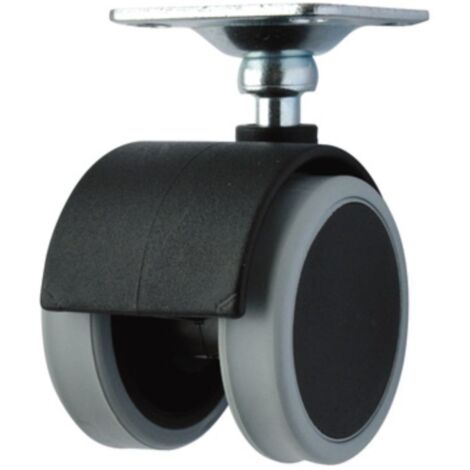 Ruota pivotante 50 mm nera