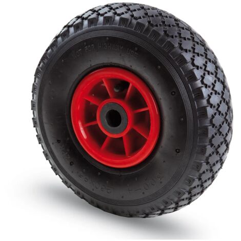 RUOTA PNEUMATICA NERA PER CARRELLI DIAMETRO 260 MM X 85 MM