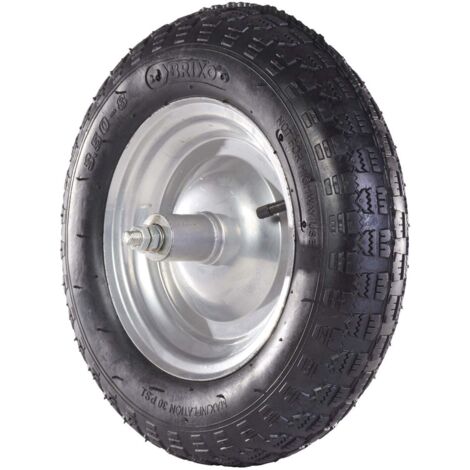 Ruota pneumatico 350x80 con cuscinetti per carriole