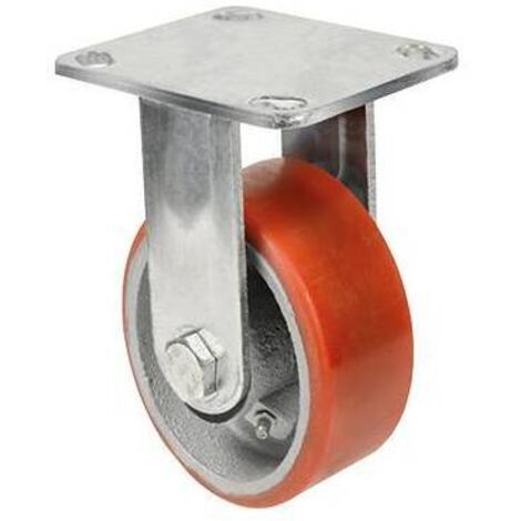 Ruota poliuretano 100x32 piastra fissa export