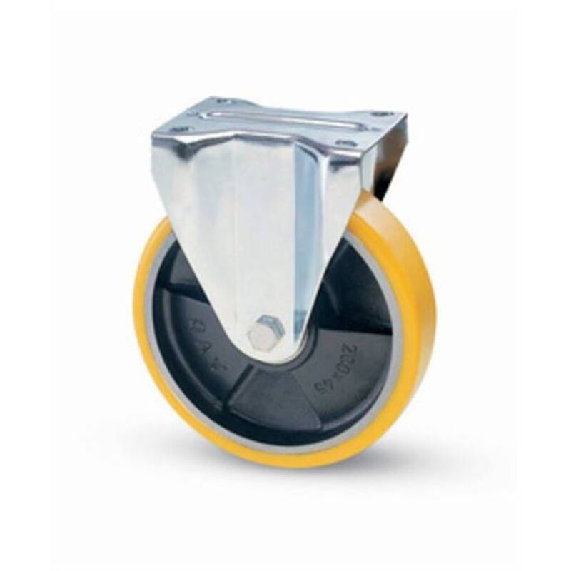 Rueda De Poliuretano D 125x25 Mm 22/a Placa Fija