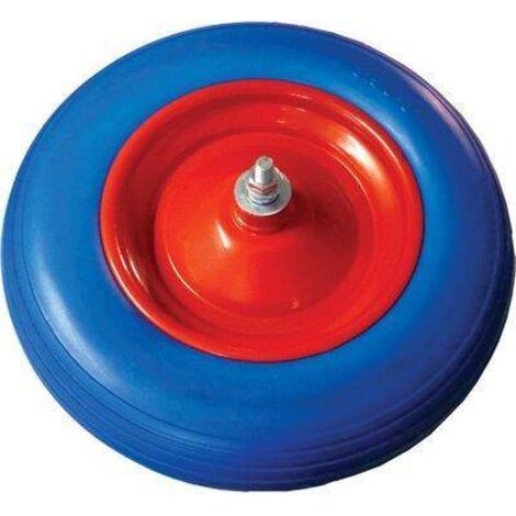RUOTA PU ANTIFORO X CARRIOLA BPA - 3,50X8" DISCO METALLO ASSE MM 12X170 - 1 pezzo