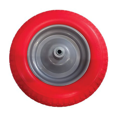 RUOTA PU ANTIFORO X CARRIOLA BPA WORKIT - 3,50X8 DISCO METALLO ASSE MM 12X170- 1 kit
