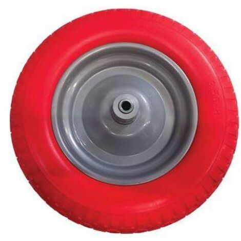 RUOTA PU ANTIFORO X CARRIOLA BPA WORKIT - 3,50X8" DISCO METALLO ASSE MM 12X170