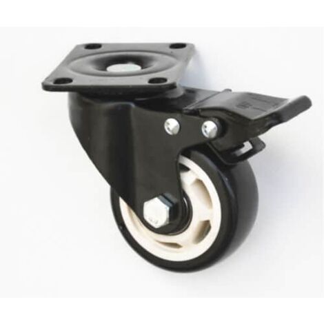 RUOTA RUOTE CARRELLO 37,5X20 MM CARRELLI GIREVOLE RICAMBIO NERA 1,5&quot FRENO 570
