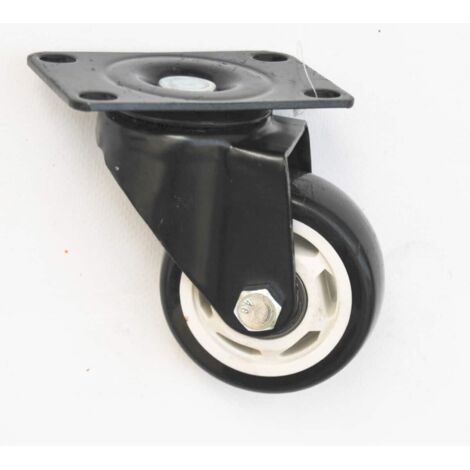 RUOTA RUOTE ROTELLA CARRELLO 62,5X32 MM CARRELLI GIREVOLE RICAMBIO NERA 2,5&quot 556