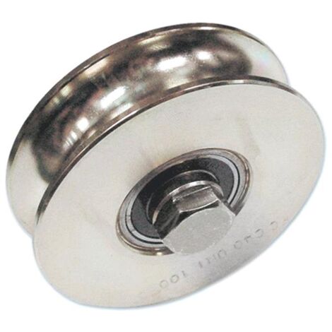 RUOTA X CANCELLI C/BULLONE FC315 Ø100MM 1 CUSCINETTO GOLA U