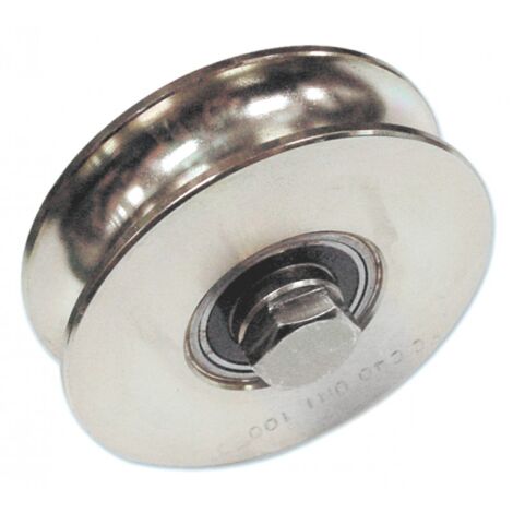 RUOTA X CANCELLI C/BULLONE FC315 Ø120MM 1 CUSCINETTO GOLA U