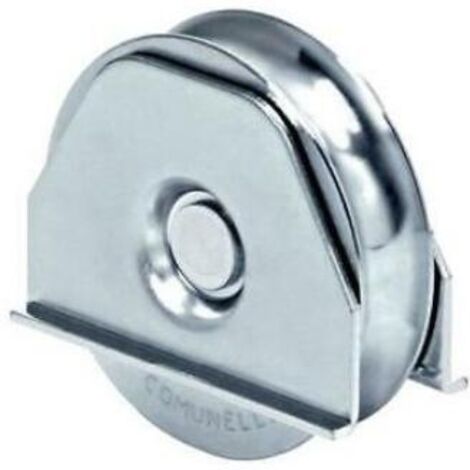 RUOTA X CANCELLI C/PIASTRA """FC334""" Ø100MM  GOLA SEMITONDA