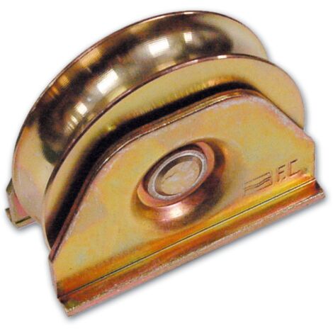 RUOTA X CANCELLI SUPP. APERTO """FC332""" Ø140MM GOLA U