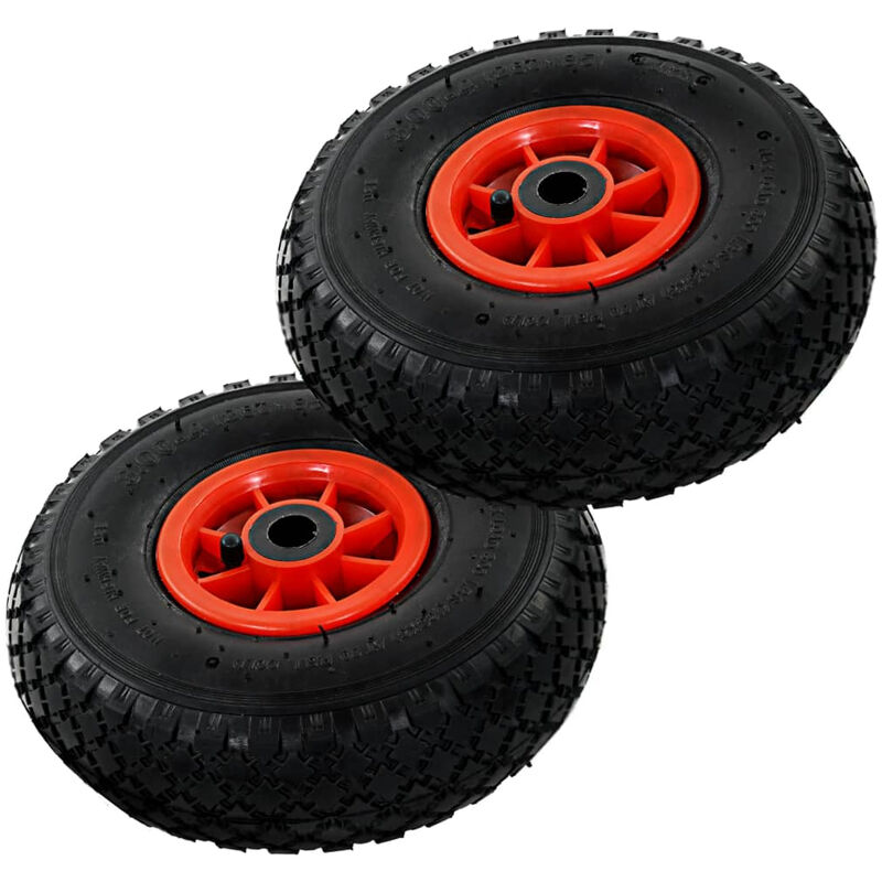Vidaxl - Ruote Carrello a Mano 2 pz Gomma 3.00-4