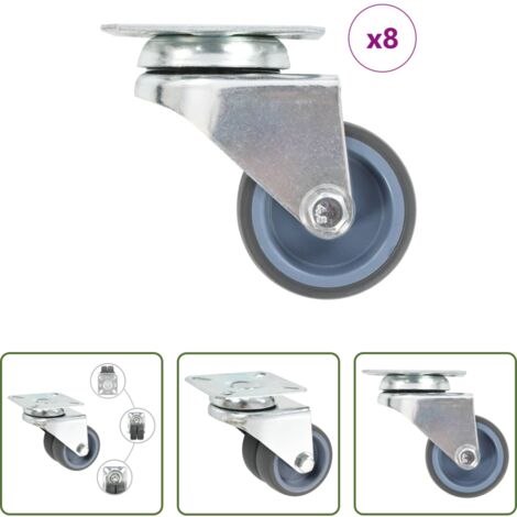 Ruote gemellate -  Ruote Girevoli Gemellate 8 pz 50 mm