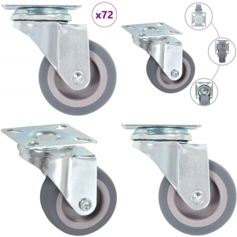 Ruote Girevoli 72 pz 50 mm - Ruote per mobili - Ruote per carrelli