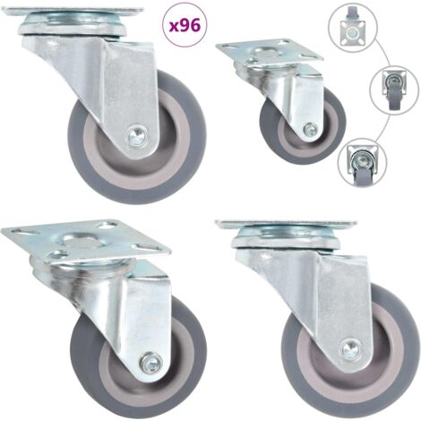 Ruote Girevoli 96 pz 50 mm - Ruote per mobili - Ruote per carrelli