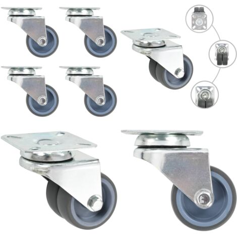 Ruote Girevoli Gemellate 4 pz 50 mm - Ruote gemellate - Ruote per mobili