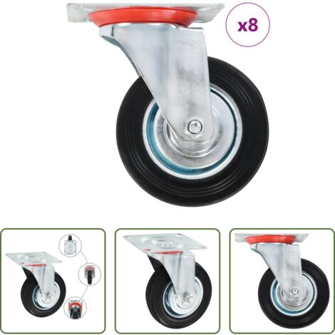 Ruote per mobili -  Ruote Girevoli 8 pz 100 mm