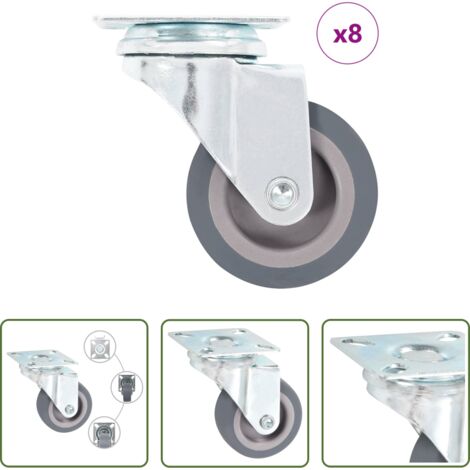 Ruote per mobili -  Ruote Girevoli 8 pz 50 mm