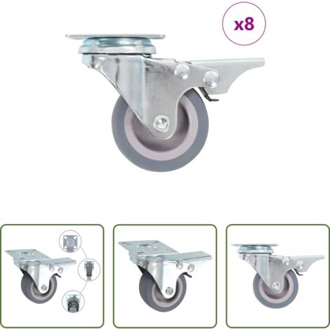 Ruote per mobili -  Ruote Girevoli 8 pz 50 mm