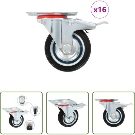 Ruote per mobili -  Ruote Girevoli 8 pz 75 mm